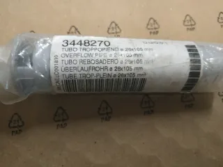 Tubo rebosadero lavavajillas 26x105 mm