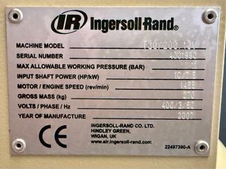 Compresor INGERSOLL RAND T30/200/10CV 🇺🇸