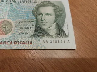 Banconota 5000 Lire Tripla A Rara