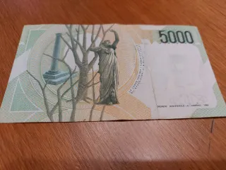 Banconota 5000 Lire Tripla A Rara