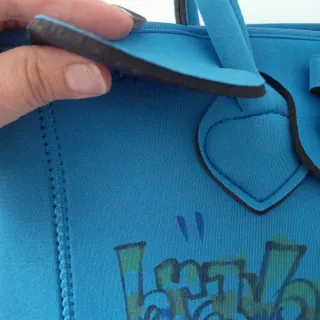 Borsa blu con disegno divertente hallo Spank