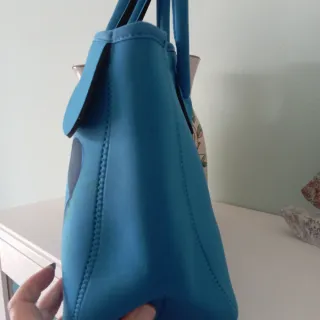 Borsa blu con disegno divertente hallo Spank