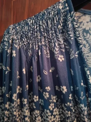 Abito vintage donna blu e bianco