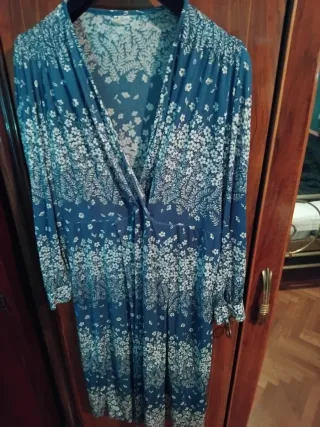 Abito vintage donna blu e bianco