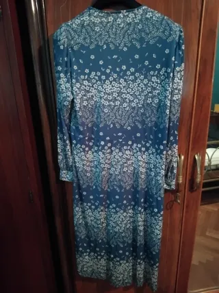 Abito vintage donna blu e bianco