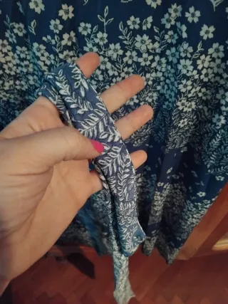 Abito vintage donna blu e bianco