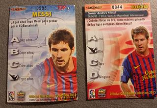 2 Tarjetas Liga Temporada 2013 Messi Mundicromo