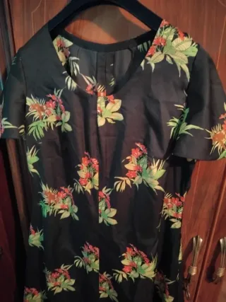 Abito lungo vintage donna floreale