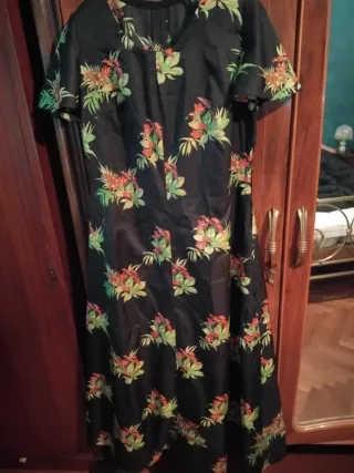 Abito lungo vintage donna floreale
