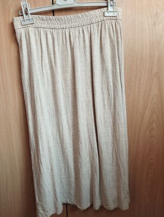 Falda midi lino Bershka Talla M
