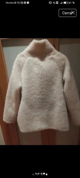 Abrigo de pelo blanco