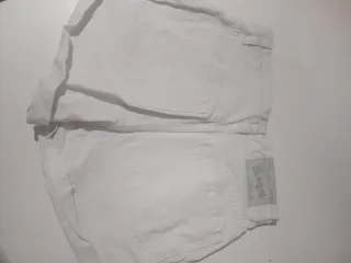Pantalón corto vaquero blanco Talla S