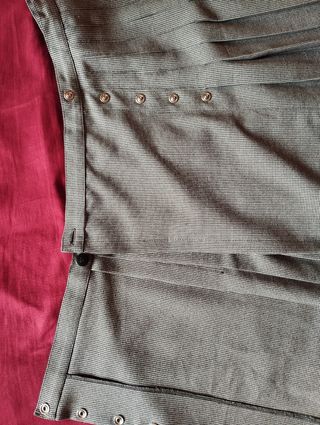 Falda Zara tablas estilo colegial gris