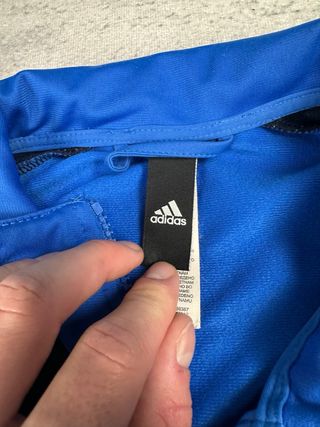 Sudadera Deportiva Adidas Cremallera Azul