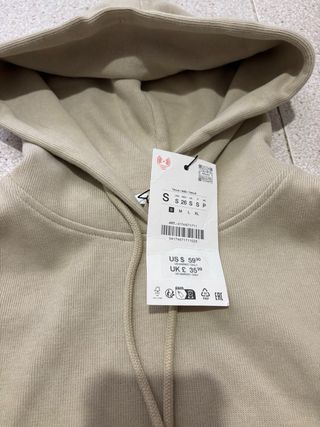 Sudadera Zara Beige Talla S