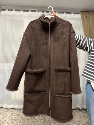 Abrigo reversible pelo marrón oscuro Bimba y Lola