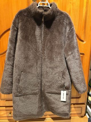 Abrigo reversible pelo marrón oscuro Bimba y Lola