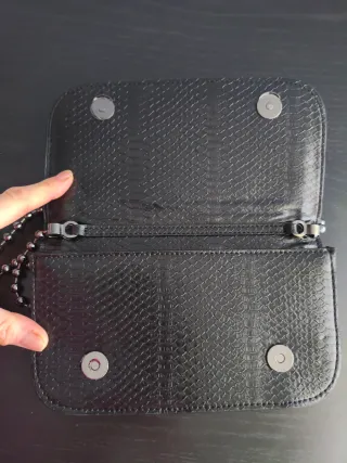 Bolso Zara Negro Piel Serpiente