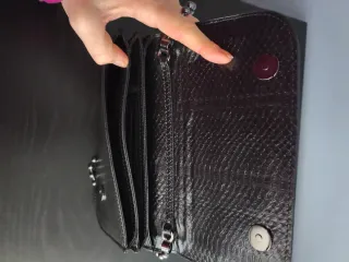 Bolso Zara Negro Piel Serpiente