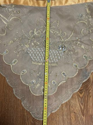 Manteleta y delantal fallera antiguo