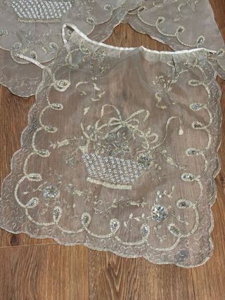 Manteleta y delantal fallera antiguo