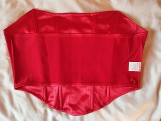 Corsé Rojo Satén Talla L