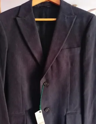 Blazer Benetton Azul hombre. Talla 46 -M. Nueva