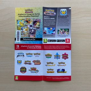 Panfleto Pokemon Nintendo Switch