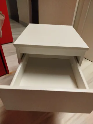 Comodino IKEA MALM Bianco 2 Cassetti