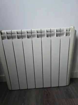 Radiador eléctrico blanco y gris