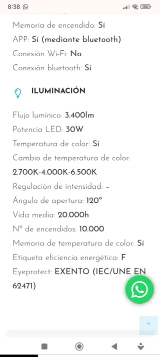 Lámpara ventilador moderna