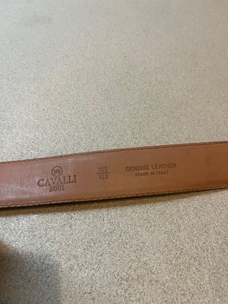 Cintura Roberto Cavalli Pelle Beige/Marrone