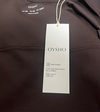 Chaqueta Neopreno Marrón con Cinturón Oysho
