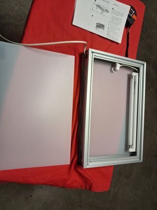 Lampada mensola a parete argento/bianco