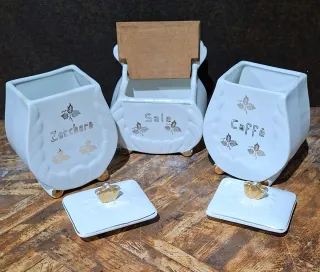 Set 3 Barattoli Ceramica Capodimonte