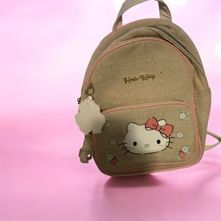 Mochila Hello Kitty Beige y Rosa