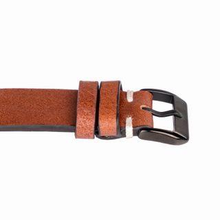 Correa de reloj Hidalgo piel marrón 22mm