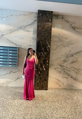 Vestido de graduación rosa