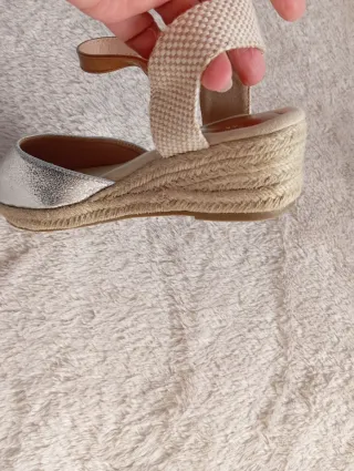 Alpargatas cuña Moda España Plata
