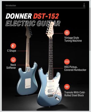 Chitarra Elettrica Donner DST-152R Kit
