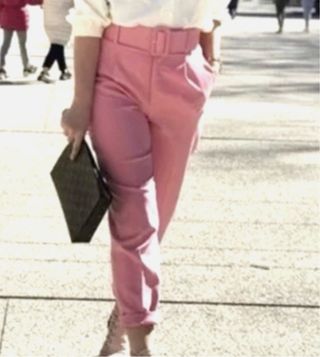 Pantalón Zara Talla M Rosa
