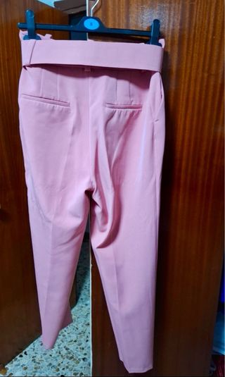 Pantalón Zara Talla M Rosa