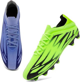 Zapatillas de fútbol azul y verde