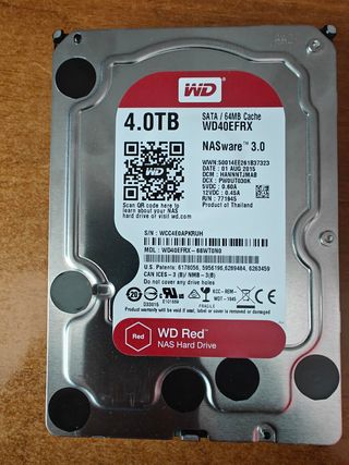 Disco Duro WD Red 4TB WD40EFRX NAS