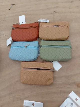 Lote 5 Carteras Monederos Tejidos