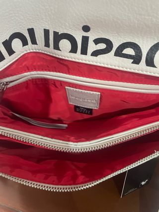 Bolso bandolera Mickey Mouse Desigual blanco