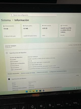 Microsoft Surface 3 Pro i5 4GB/128GB SSD + teclado