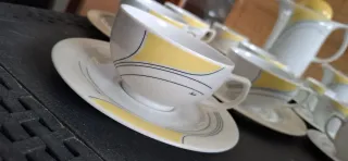 Set Tazzine Caffè Teiera Vintage Porcellana