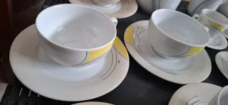 Set Tazzine Caffè Teiera Vintage Porcellana