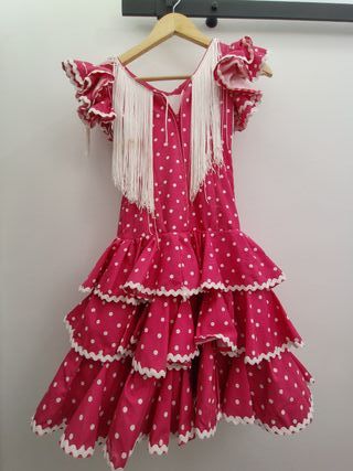 Traje Flamenca Niña Talla 6-8 Años
